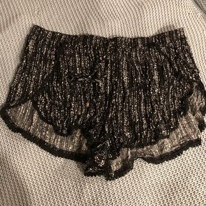 City Chic Black & White Swim Shorts